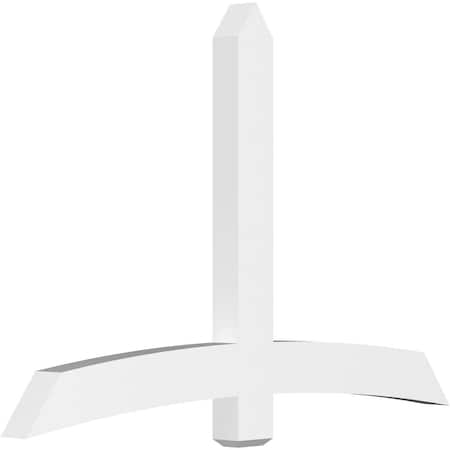 Ekena Millwork Bellingham Architectural Grade PVC Gable Bracket, 72"W x 48"H x 4"D x 6"F, 16/12 Pitch GBP072X48X0406BEL00